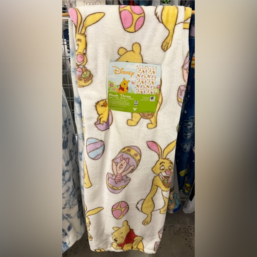 NEW RELEASE 2026 Winnie the Pooh Easter plush blanket throw